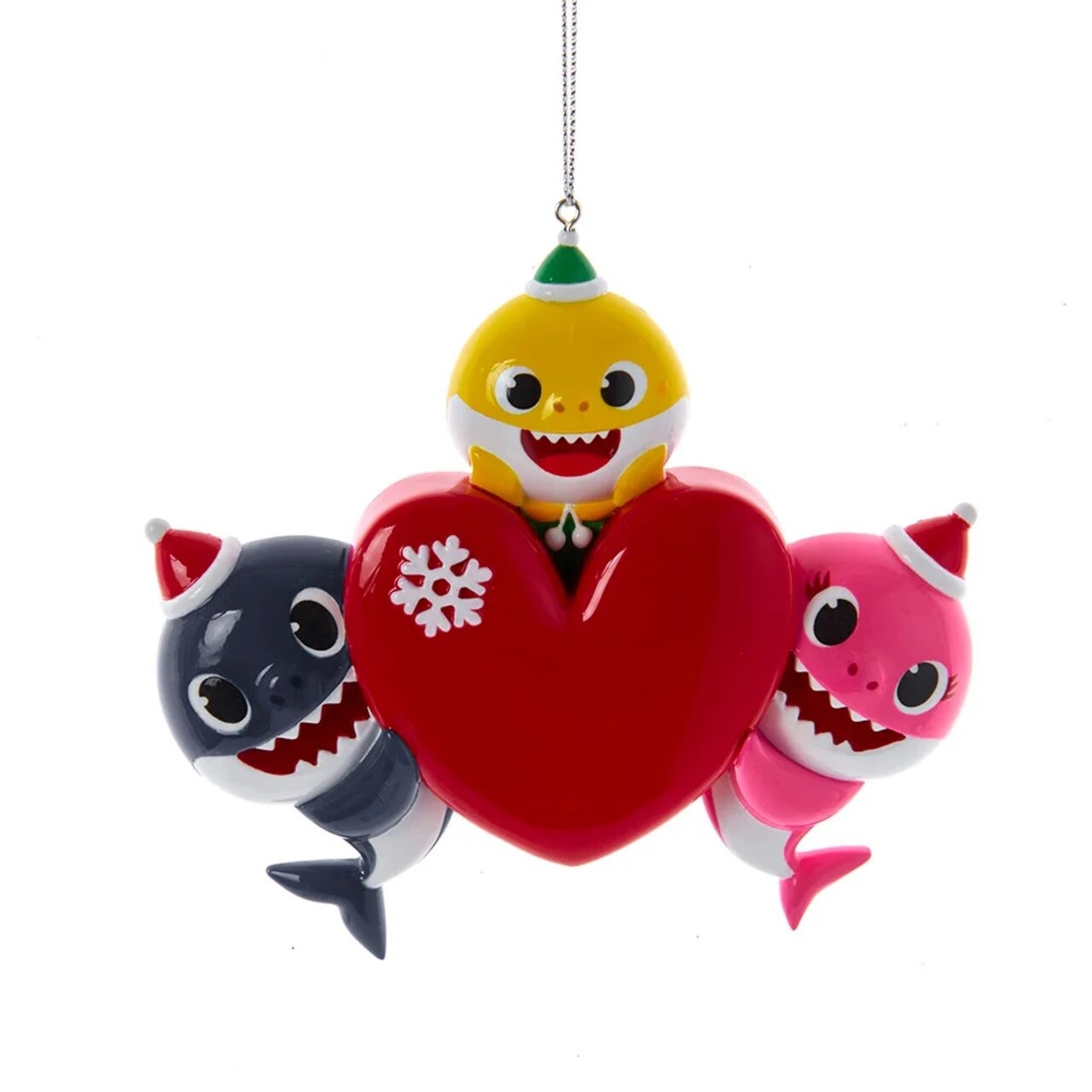 KSA Pack of 12 Personalized Baby Shark Ollie and Family Christmas Ornaments 17"